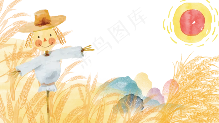 秋天主题小清新手绘边框(1778X1000(DPI:762))psd模版下载