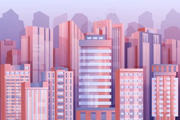 视频会议用城市壁纸eps,ai矢量模版下载