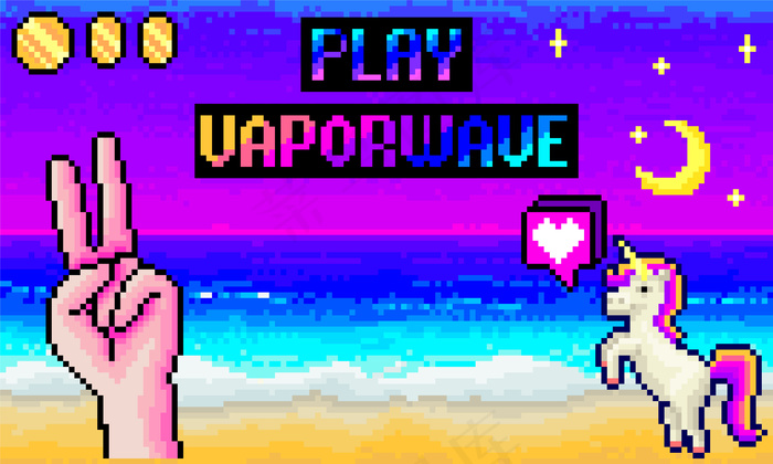 电脑像素游戏界面，8位