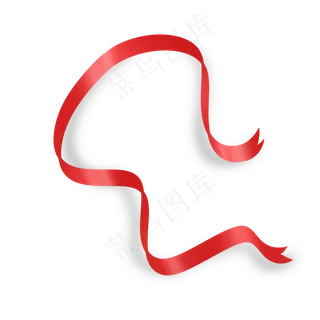 红色鲜艳飘带丝带彩带