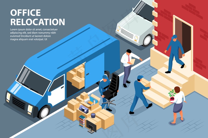 等距办公室搬迁示意图