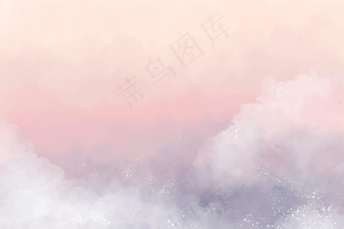 手绘水彩粉彩天空背景