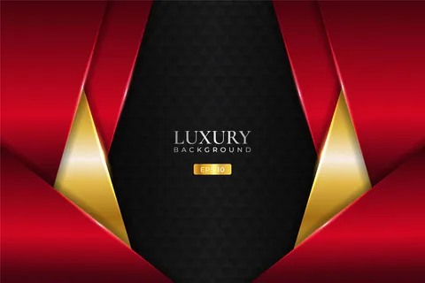 豪华背景对角重叠层栗色与优雅的金色