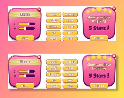 暂停菜单场景弹出声音音乐和按钮游戏界面完成菜单