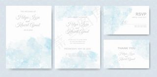 水彩婚礼请柬套装