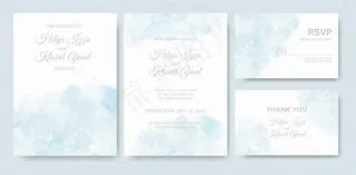 水彩婚礼请柬套装