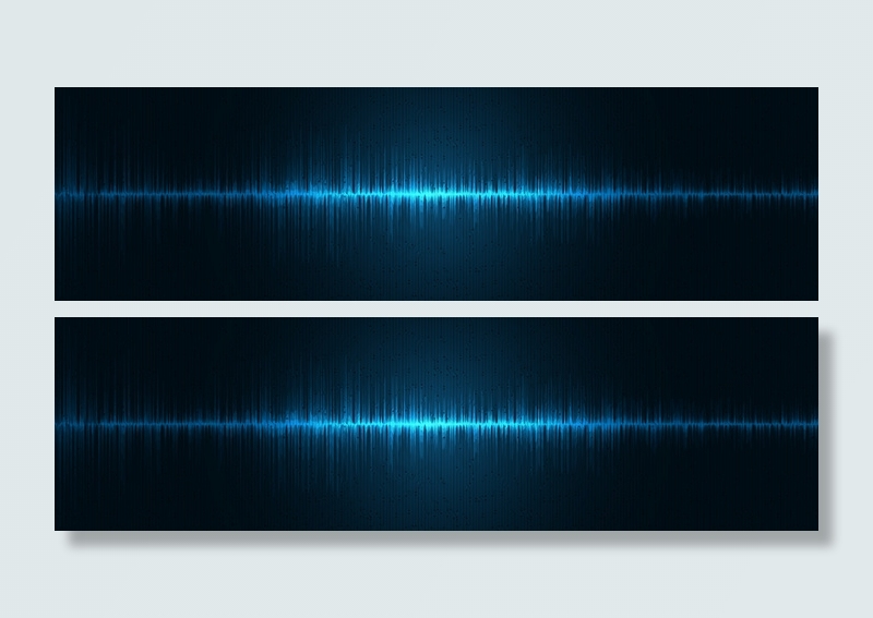 全景蓝光数字声波背景
