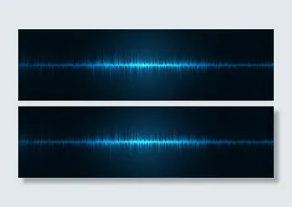 全景蓝光数字声波背景