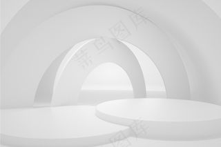 白色大气简约柔光展台背景