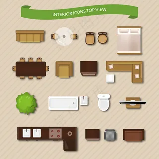 内部图标俯视图