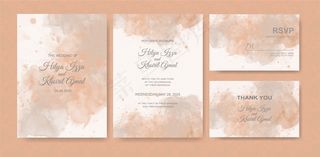 美丽的结婚卡水彩背景