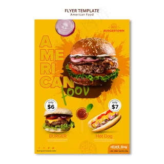 美国食品宣传单,DM传单模板