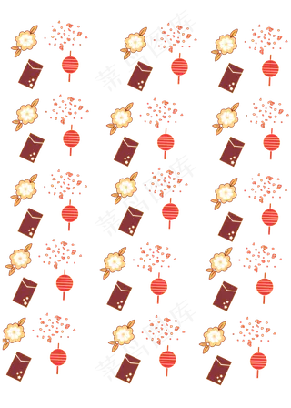 新年灯笼红包底纹