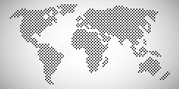 带点的世界地图