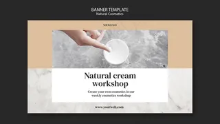 横幅banner天然化妆品模板