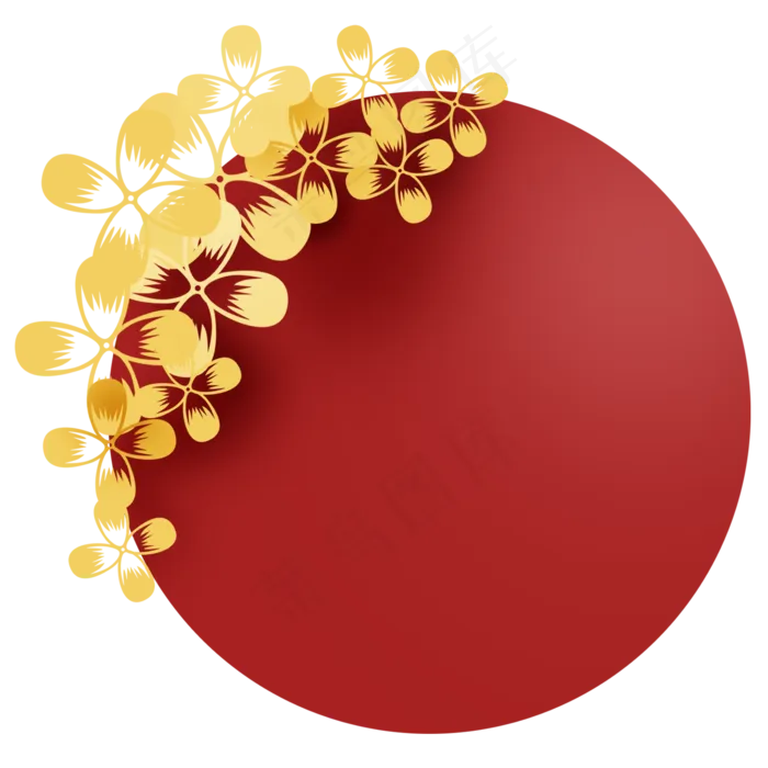 中秋节桂花标签(2000X2000(DPI:299))psd模版下载