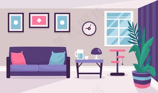 家庭内部-视频会议的背景