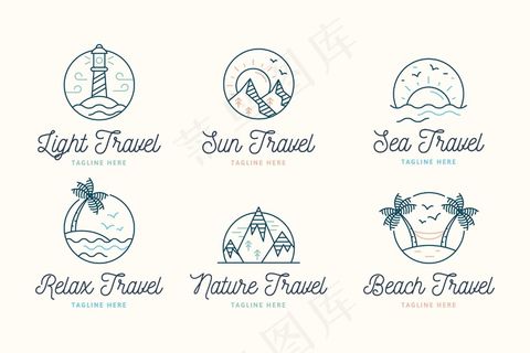 创意极简旅行标识包