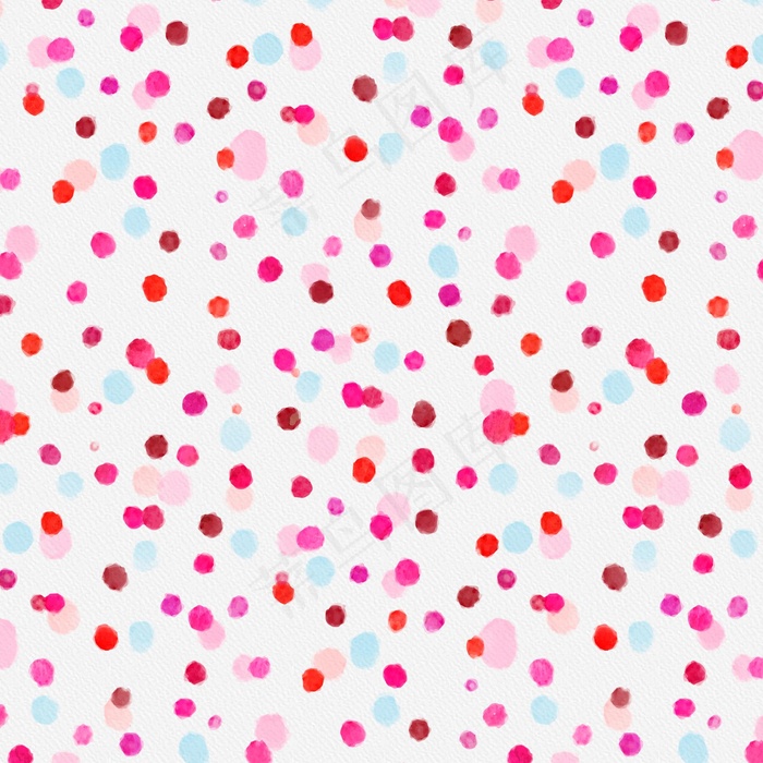 水彩手绘圆点图案