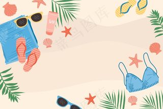 色彩丰富的夏季背景，空间空旷