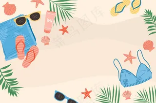 色彩丰富的夏季背景，空间空旷