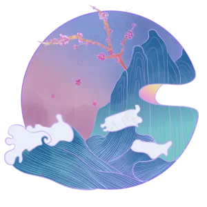 国潮风海浪花纹