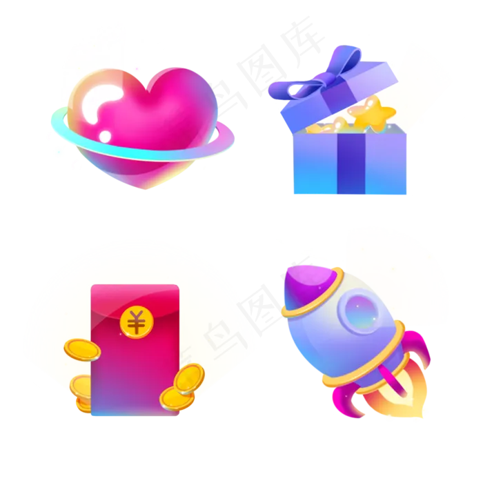 直播礼物图标(2000X2000(DPI:300))psd模版下载