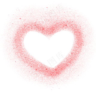 红色浪漫七夕亮片爱心