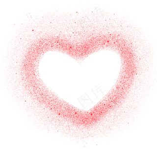 红色浪漫七夕亮片爱心