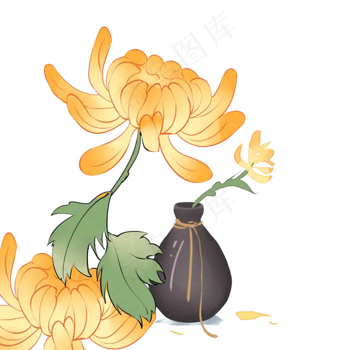 重阳节菊花(3000X3000(DPI:300))psd模版下载