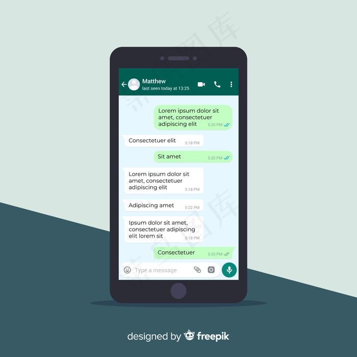 Whatsapp屏幕模板eps,ai矢量模版下载