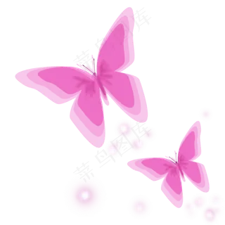 蓝色梦幻蝴蝶星光七夕情人节