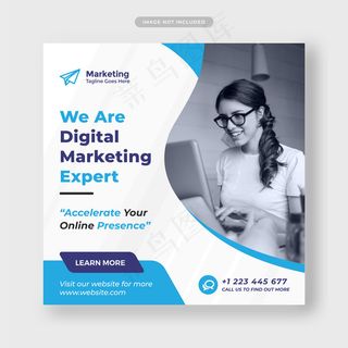 数字销售社交媒体帖子模板溢价