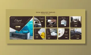 室内设计社交媒体帖子