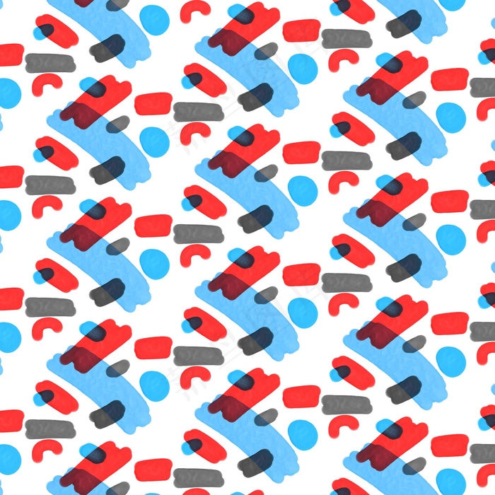 红蓝抽象水彩图案