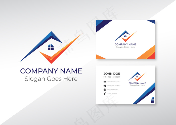 标志家居和房地产名片设计
