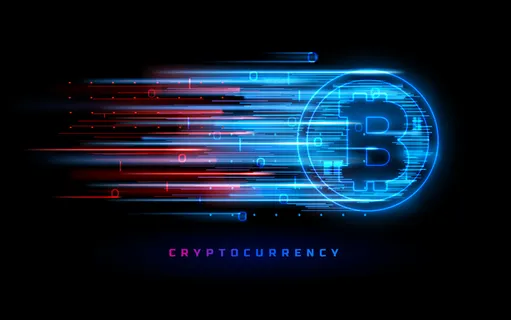 加密货币概念孤立于黑色 加密货币概念孤立于黑色