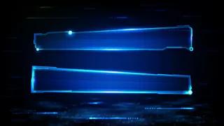 蓝色发光科技的抽象未来背景科幻框架hud ui下第三个按钮栏