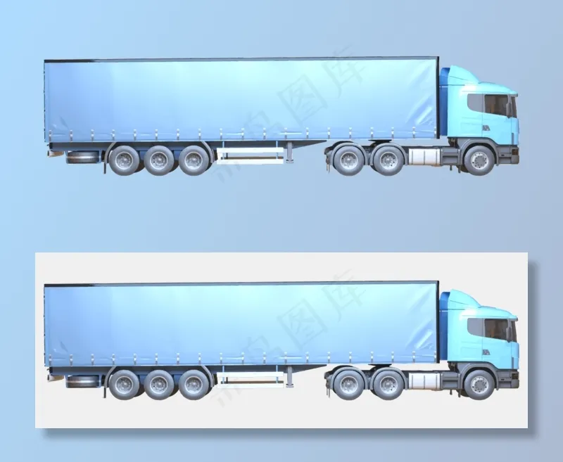 AI矢量蓝色货车(4961*1772px 300 dpi )ai矢量模版下载