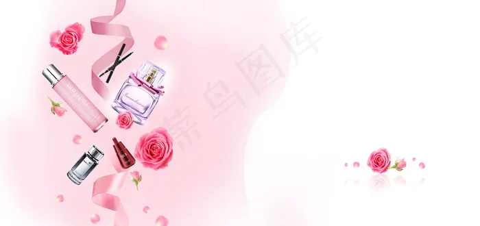 浪漫情人节七夕节日礼物玫瑰粉色促销(2756*1300px 	      )psd模版下载