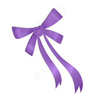 深紫色唯美七夕情人节彩带丝带飘
