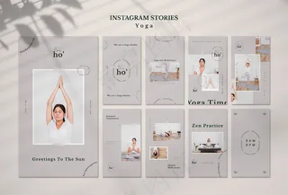 Instagram瑜伽故事模板