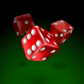 骰子在绿色桌子下飞行