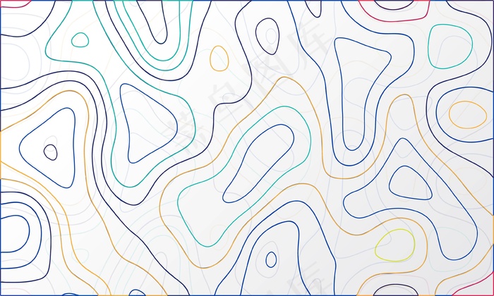 抽象彩色地形图设计向量eps,ai矢量模版下载
