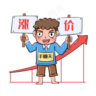 大促销双十一双十二电商涨价卡通