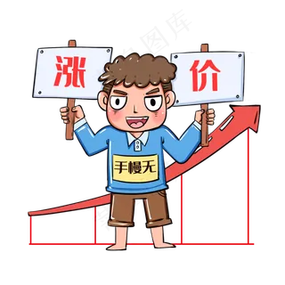 大促销双十一双十二电商涨价卡通