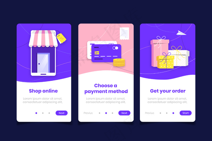 购买在线入职应用程序app屏幕eps,ai矢量模版下载