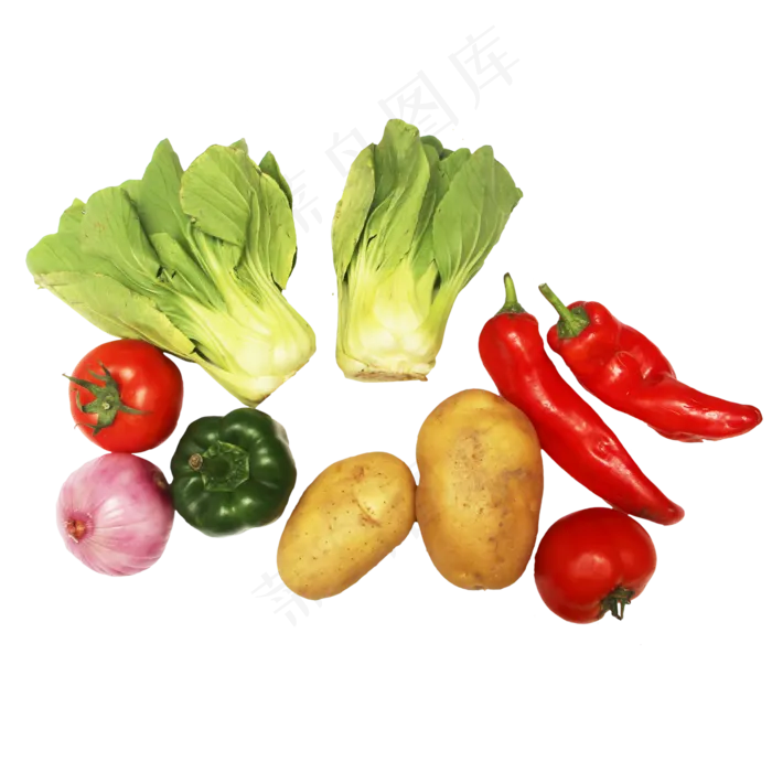 青菜葱辣椒土豆蔬菜组合(2000X2000(DPI:300))