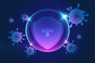 冠状病毒防护罩背景