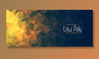 低多边形发光背景与小三角形形状